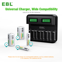 EBL LCD phổ Battery Charger - 8 Khe cắm AA AAA AAA C D Pin sạc cho pin có thể sạc lại Ni-MH AA AAA C