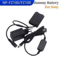 NP FZ100 Dummy Battery&amp;USB DC 5V Cable&amp;18W Charger for Sony Alpha A7IV A9 A7RM3 A7RIII A6600 A7M3 A7M4 ILCE-9 Camera Coupler