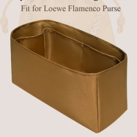 Nylon Purse Organizer Insert for Loewe Flamenco Purse Mini Handbag Inside Storage Cosmetics Bag Durable Zipper Purse Insert