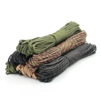 550 Paracord Cord 5 15 30 M Dia.4mm 7 Cores For Outdoor Camping Survival Lanyard Parachute Rope Hiking Tent Accessories