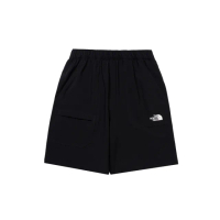 【The North Face 官方旗艦】北面兒童黑色UPF防曬短褲｜8C0KJK3(抗UV)