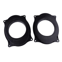 Car Front Door Speaker Stereo Adapter 6x9" to 6.5" Plate Converter Black Plastic Fit for Toyota Camry