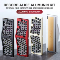 RECORD Alice Sugar65 Ergonomic Aluminum Custom Mechanical Keyboard Kit Wired RGB HotSwap Keyboard Ga