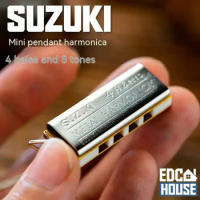Lautie Imported Suzuki Suzuki Four-hole Eight-tone Mini Mini Harmonica Lautie Necklace Pendant Outdoor Portable Lautie Edc