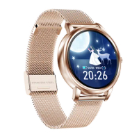 Newest Girl Mk20 Smartwatch 1.09 Inch Custom Dial Women Watch Wristband Heart Rate Blood Pressure Smart Watch