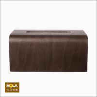 【HOLA】Bent木質面紙盒-胡桃木色