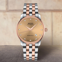 MIDO 美度 官方授權 Baroncelli 永恆系列 鑽石機械錶 送禮推薦-38mm M86009671