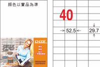 【龍德】LD-870-T-C A4透明護貝膜標籤(不可列印) 29.7x52.5mm