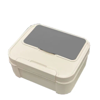 【Conalife】多用途卡扣式雙層收納盒(文具收納盒/醫藥箱)