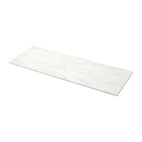 EKBACKEN 檯面, 白色 大理石紋/美耐板, 186x2.8 公分