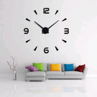 jam dinding tempel analog 3D/jam hias ruangan Aesthetic
