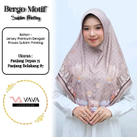 DZK DEEVA -Hijab Bergo Pet Daily jersey Motif Printing Sublime Jilbab Muslim -Kerudung Panjang Casua