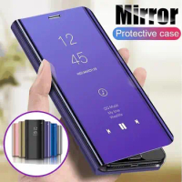 Fashion Mirror Flip Case For Samsung Galaxy A51 A71 A52 A50 A70S21 A20 A30 A20e A31 A41 A81 A91 A12 A32 A21s A20s A42 Cover