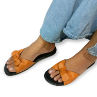 Sandal kulit wanita sandal kulit asli garut sandal teplek kulit