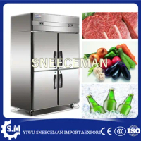 Straight cold Commercial Kitchen Freezer 4-door Upright Refrigerator Freezer