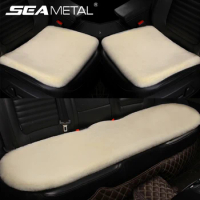 SEAMETAL Short Plush Car Seat Cover Soft Winter Warm Auto Seat Cushion Skin-Friendly Washable Universal Vehicle Chair Protector