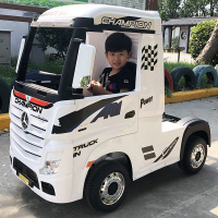 免運速發 開發票 奔馳貨車卡車頭兒童電動車充電四輪嬰兒汽車寶寶遙控玩具車可坐人
