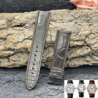 Suitable for Cartier RONDE Louis W6800251 W6801005 crocodile leather watch strap elbow