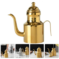 Teapot Stainless Steel Oil Baby Coffee Syrups Water Kettle Olive Can Storage Container Cup for Kitchen Separator