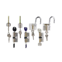 Free Shipping Locksmith Transparent Lock Combination for Pick Training,Padlock Ab Double Lock Dick Lock Tubular Lock