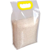 10pcs Transparent Food Vacuum Bag Accordion Pocket Rice Beans Package Bellows Pocket 2.5kg 5kg Rice 