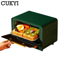 CUKYI 12L Household Electric Baking Oven Bread Toaster Pizza Dessert Cake Maker Breakfast Machine 0-230℃ 60 min Timing 220V