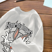 Tshirt Kaos Lengan Panjang Oversize Looney Tunes Bugs Bunny I Cocok Untuk Daily I Bahan Cotton