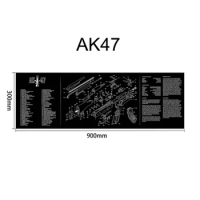 AR15 AK47 Glock 1911 P220 P226 P229 XD SW MP CZ-75 Firearms Gun Cleaning Rubber Mat 17"x11" With Parts Diagram and Instructions