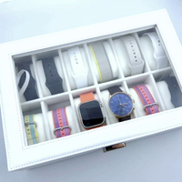 手錶盒 手錶收納盒 錶盒 手錶皮質收納盒大容量珠寶手飾品簡約『WW0444』