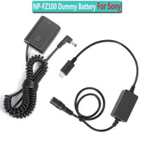 USB-C NP-FZ100 AC Power Adapter Kit(Replace BC-QZ1 Battery)for Sony Alpha A6600,A7C,A7III,A7S III,A7RIII,A7R IV,A9,A9 II,A9R,A9S