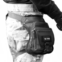 Small Tactical Bag Army Combat Shooting Waist Leg Bag Adjustable Hiking Hunting Waist Packs Military Airsoft Molle Drop Leg Bags