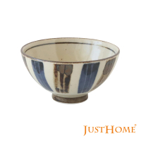 【Just Home】日本製美濃燒陶瓷4.6吋飯碗270ml-雙彩十(京茶碗)
