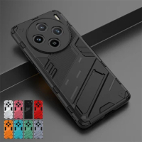 For Vivo X100 Case Vivo X100 X100 Pro 5G Cover Cases Armor PC Stand Holder Shockproof TPU Protective Phone Back Cover Vivo X100