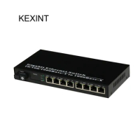 KEXINT Fiber Optical 8 Port Media Converter Ethernet Fiber Network Media Converter FTTH