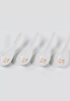 Corelle Corelle 4 Pcs Porcelain Soup Spoon - Sakura