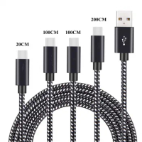 USB Type C USB A Nylon Braided Fast Charger Cord For Samsung Galaxy S9 S8 Note 9 8 A3 A5 A7 2017 For Huawei P20 lite Mate 20 Pro