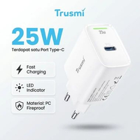 Trusmi CH15-11 Adaptor Charger Type-C 3A 25W Kepala Wall Power Delivery LED Fast Charging HP Powerba