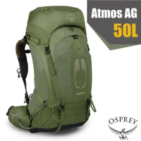 ☆【美國 OSPREY】新款 Atmos AG 50 專業網架輕量登山背包M.適登山健行/神話綠 R