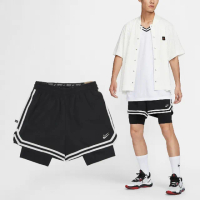 【NIKE 耐吉】短褲 Kevin Durant DNA 2-in-1 男款 黑 白 4吋 KD 籃球 球褲(FN8097-010)