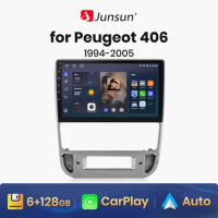 Junsun V1 AI Voice Wireless CarPlay Android Auto Radio For Peugeot 406 1994 - 2005 4G Car Multimedia GPS 2din autoradio