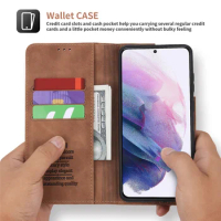 2023 Luxury Flip Magnetic Case For Samsung Galaxy S21 S20 FE Note 20 10 9 Ultra S10 E S9 Plus Note20 Leather Wallet Cards Phone