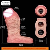 Realistic Pe nis Sleeve Size S M L XL Silicone Open-ended Di ck Sheath Ring Realistic Hollow Dildos 
