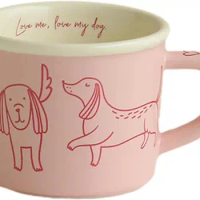Cute Dachshund Dog Coffee Mug Funny Novelty Ceramic Tea Cup Dishwasher Microwave Safe Home Ideal Gifts for Men Women