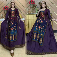 gamis hindi anarlidah motif bahan rayon tuwil