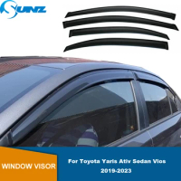 Side Windshield For Toyota Yaris Ativ Sedan Vios 2019 2020 2021 2022 2023 Car Window Visor Weather Shield Rain Guard Deflector
