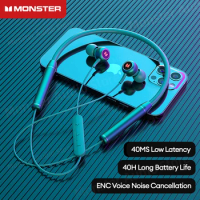 Monster Original Airmars SG01 TWS Sports Neckband Wireless Headphones Bluetooth Earphones Red Earbuds Noise Reduction Headset