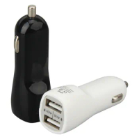 300pcs Universal 2.1A Car Charger Dual Ports USB Phone Chargers Adapter For iPhone Samsung HTC Xiaomi Smart Mobile Phones