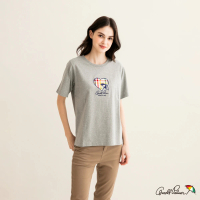 Arnold Palmer 雨傘 女裝-胸前心形品牌LOGO刺繡T恤(灰色)