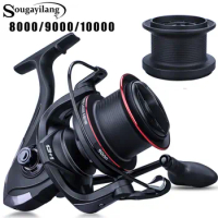 Sougayilang Fishing Reel 8000~10000 Series 4.1:1 Gear Ratio Spinning Reel Max Drag 25kg Carp Reels for Saltwater Sea Fishing