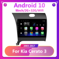 2 din android 10 For Kia Cerato 3 YD 2013 2014 2015 2016 2017 Car Radio Multimedia Video Player Navigation GPS 2Din player wifi